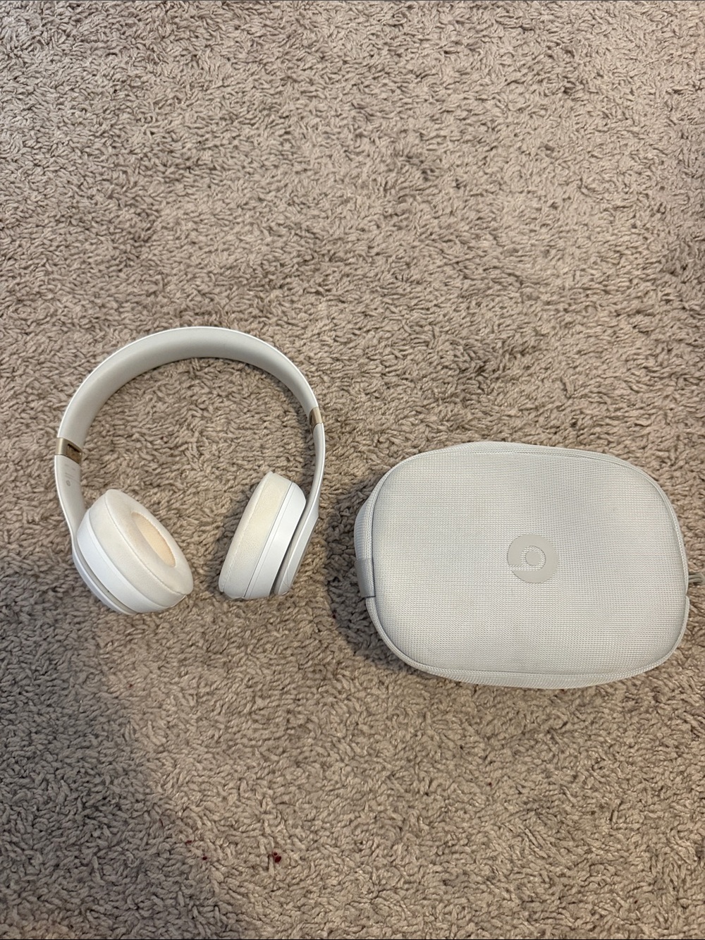 Over-Ear Wireless Headphones in White with Carrying Case